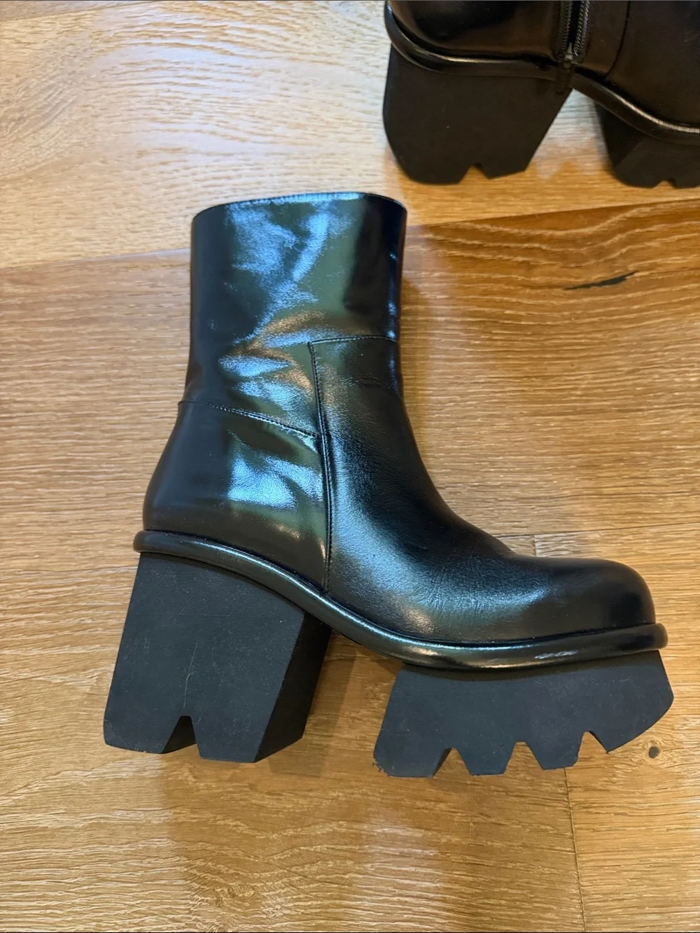 Paloma Barceló Black Chunky Platform Ankle Boots